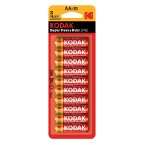 Kodak Super Heavy Duty Zinc Batteries Aax10