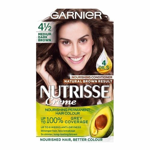 Garnier Nutrisse Creme 4 1/2 Medium  Dark Brown Hair Colour