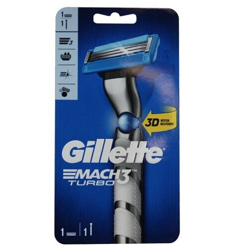 Gillette Mach 3 Turbo 3d Men's Shaving Razor - One Cartridge