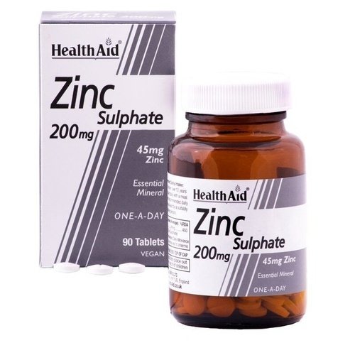 Health Aid Zinc Sulphate 200mg - 90 Tablets