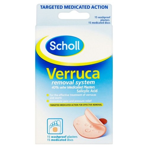 Scholl Verruca Removal System 15 Washproof Plasters