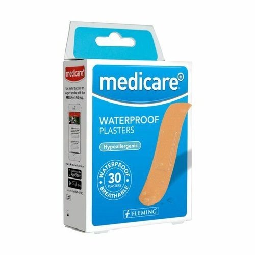 Medicare Waterproof Plasters Hypoallergenic 30 Plasters