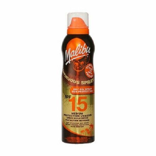 Malibu Dry Oil Spray Sun Protection Spf 15 175ml