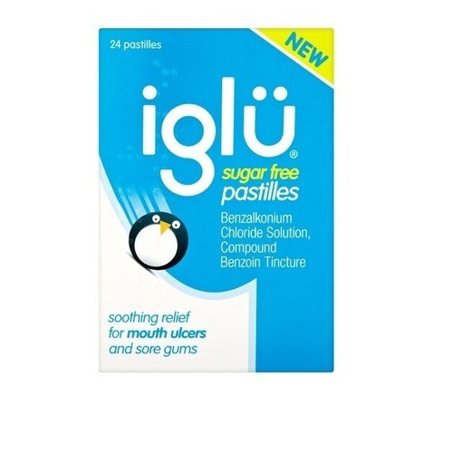 Iglu Sugar Free 24 Pastilles For Mouth Ulcers And Sore Gums