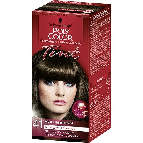 Schwarzkopf Poly Color Tint 41 Medium Brown Cream Colour