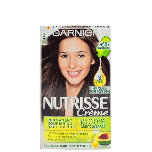 Garnier Nutrisse Creme 4 Cocoa Dark Brown Hair Colour