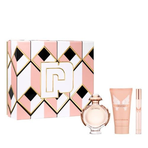 Paco Rabanne Olympea 50ml Eau De Parfum + 75ml Body Lotion + 10ml Eau De Parfum Gift Set 2022