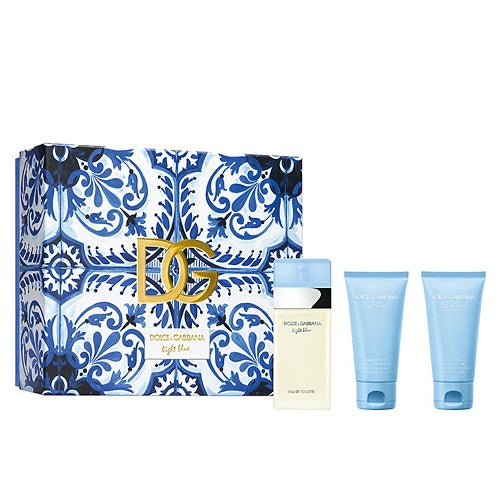 Dolce & Gabbana Light Blue 50ml EDT + 50ml Body Cream + 50ml Bath & Shower Gel Gift Set