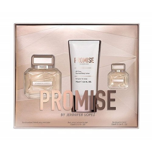 Jennifer Lopez Promise 100ml Eau De Parfum Spray + 75ml Body Lotion +10ml Eau De Parfum Splash Gift Set