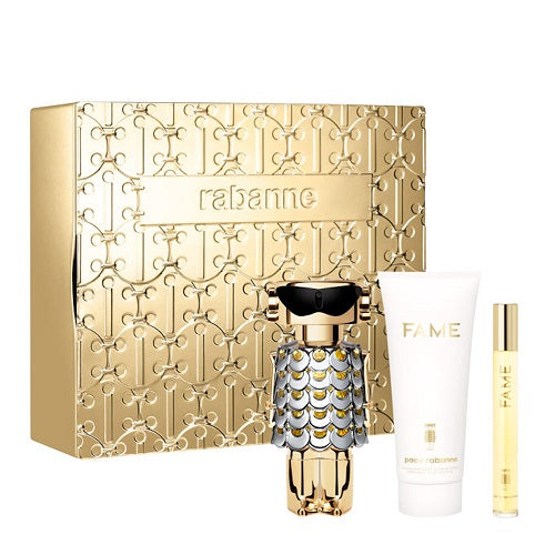 Paco Rabanne Fame 80ml EDP Spray + 10ml EDP Spray + 100ml Perfumed Body Lotion Gift Set 2024