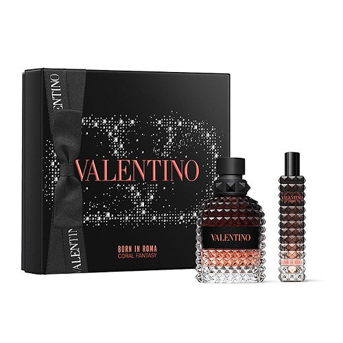 Valentino Uomo Coral Fantasy 50ml EDT Spray + 15ml EDT Spray Gift Set 2023