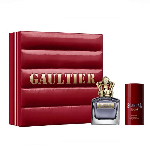 Jean Paul Gaultier Scandal Pour Homme 100ml Eau De Toilette Spray + 75ml Deodorant Stick Gift Set