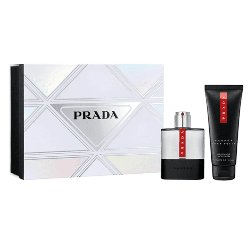 Prada Luna Rossa Carbon 50ml Eau De Toilette + 100ml Shower Gel Gift Set