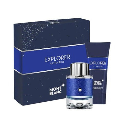 Mont Blanc Explorer Ultra Blue 60ml Edp Spray + 100ml Shower Gel Gift Set