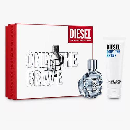 Diesel Only The Brave 50ml Eau De Toilette + 75ml Shower Gel Gift Set