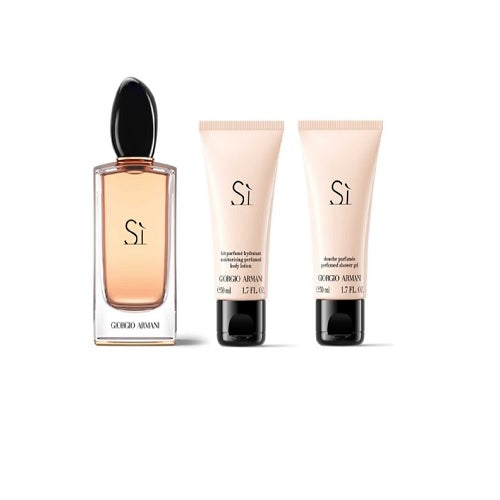 Giorgio Armani Si For Her 100ml Edp Spray + 50ml Body Lotion + 50ml Shower Gel