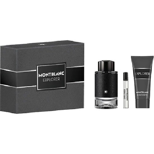 Mont Blanc Explorer 100ml Eau De Parfum Spray + 7.5ml Eau De Parfum Spray +100ml Shower Gel Gift Set