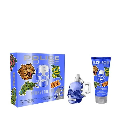 Police To Be #Freetodare For Men 40ml EDT Spray & 100ml All Over Body Shampoo Gift Set