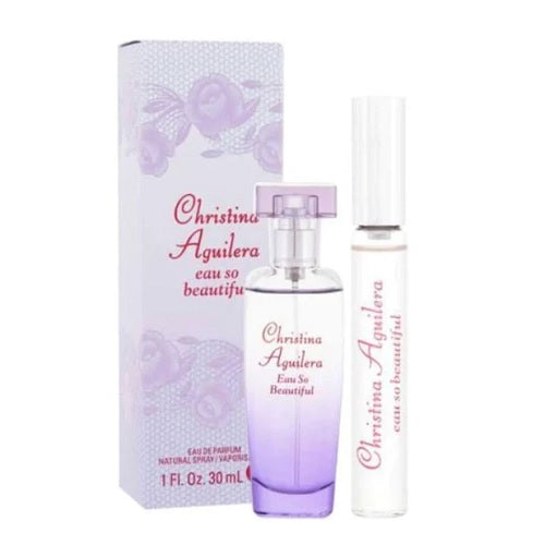 Christina Aguilera Eau So Beautiful 30ml EDP Spray+10ml EDP Rollerball Set