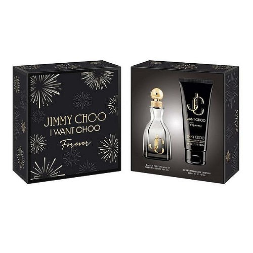 Jimmy Choo I Want Choo Forever 60ml Eau De Parfum Spray & 100ml Perfumed Body Lotion Gift Set