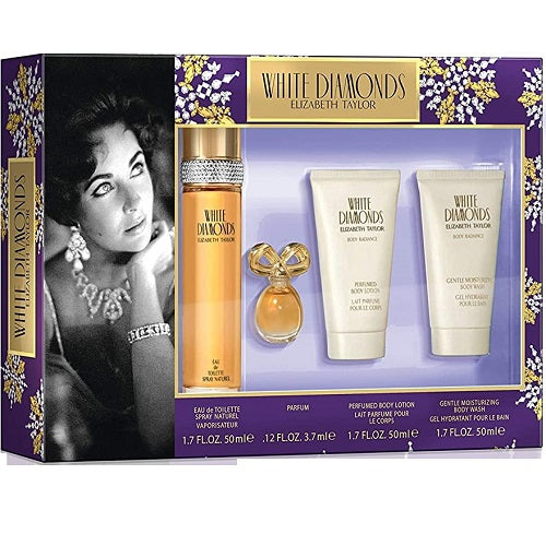 Elizabeth Taylor White Diamonds 50ML EDT  4 Piece Gift Set