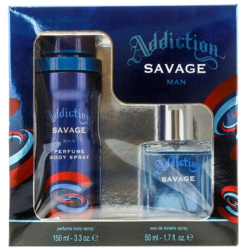 Addiction Savage Man 50ml Eau De Toilette + 150ml Perfume Body Spray Gift Set