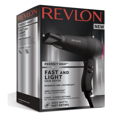 Revlon Perfect Heat Hair Dryer Iconic Technology 2000 Watts